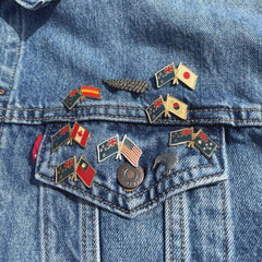 Souvenir Multi Flags Badge